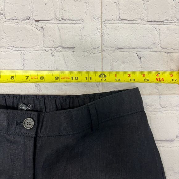 NWT J Crew Women 100% Linen Wide Leg Cropped Pants Size Small D032 -21 - Picture 4 of 16